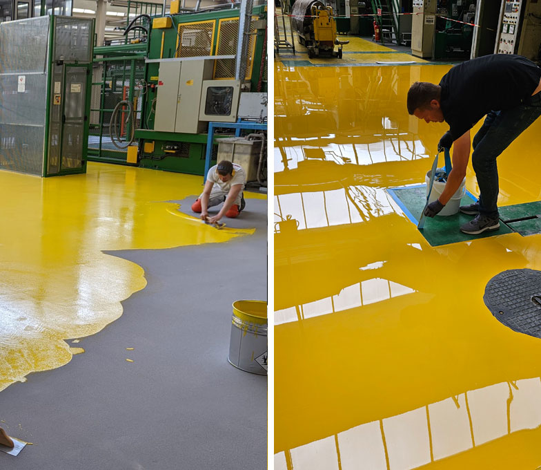 Auftrag der Nutzschicht