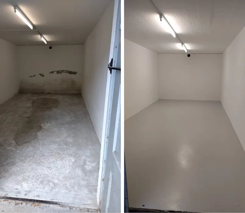 Lagerräume: vorher/nachher – Bodensanierung ohne Lärm